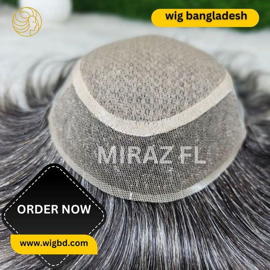 Men’s frontal lace wig with realistic scalp look