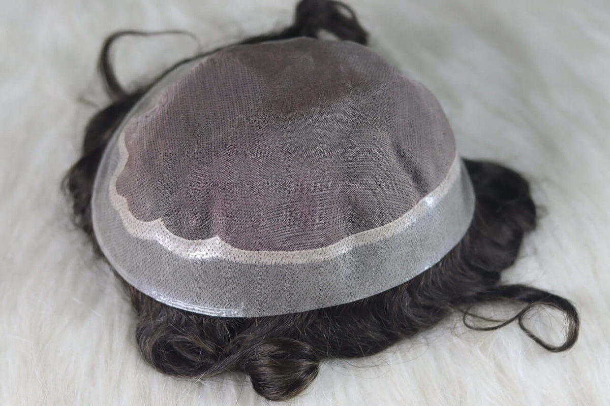 BMW Male Hair Prosthesis Toupee PU Breathable Men Wigs MOQ 15 Piece