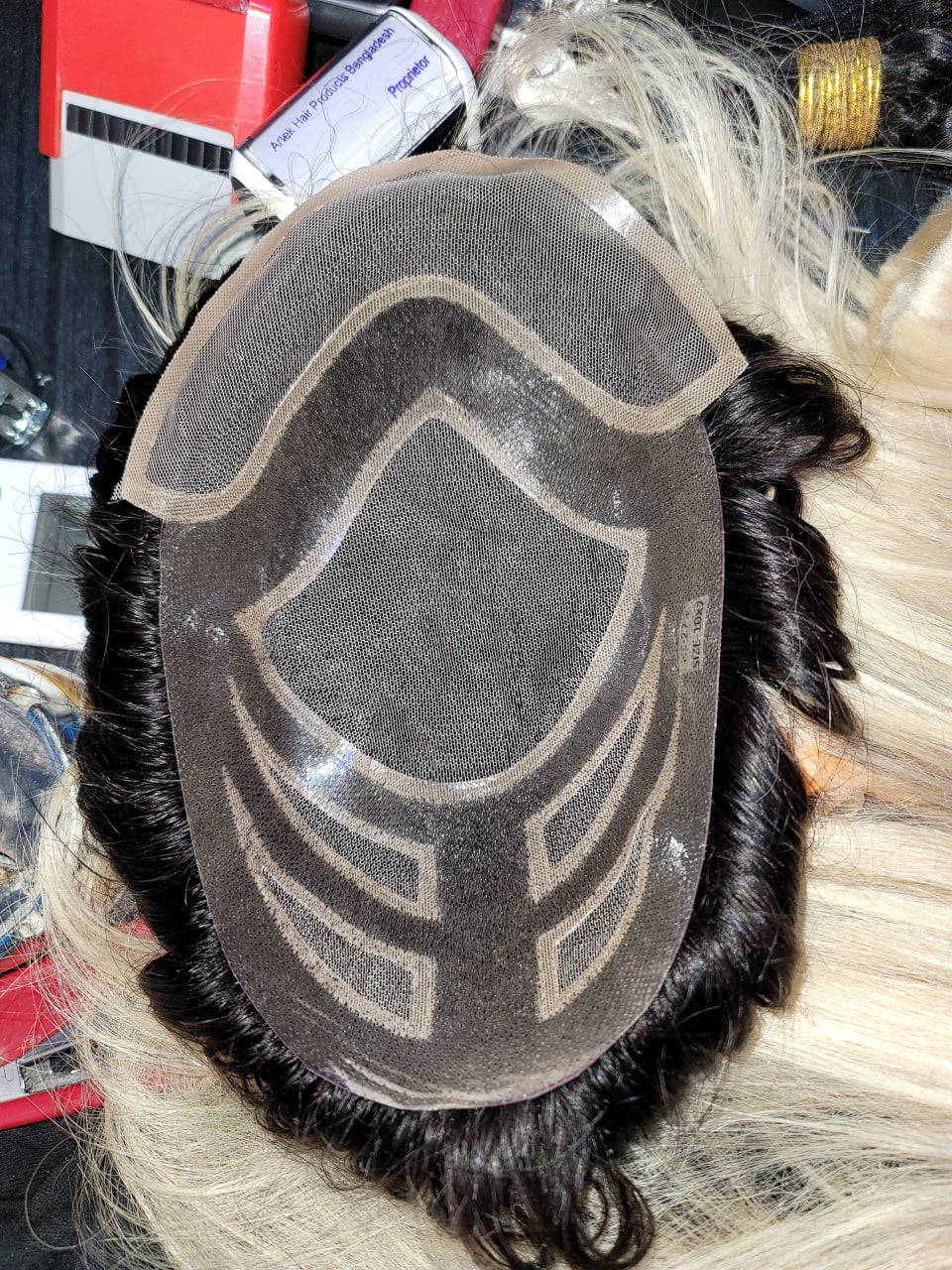 Apollo Zigzag Mono Hair System | Breathable Monofilament Toupee with PU Perimeter