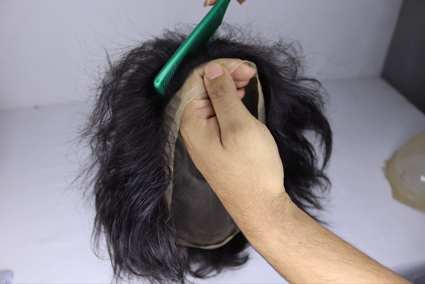 Peluca de encaje completo para hombres 100% cabello humano real europeo pelucas para hombres sistema de reemplazo de cabello postizos de hombre encaje suizo transpirable postizo de hombre línea de cabello natural unidades de cabello para hombres