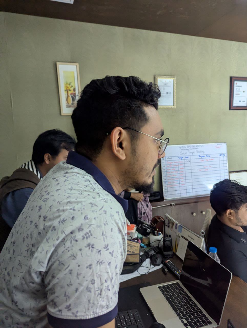 Wig Bangladesh team working together at the office