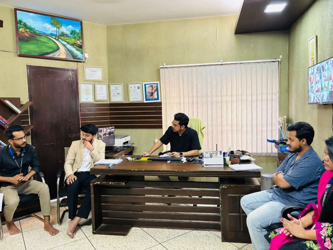 Wig Bangladesh team gathered in the office for a monthly discussion