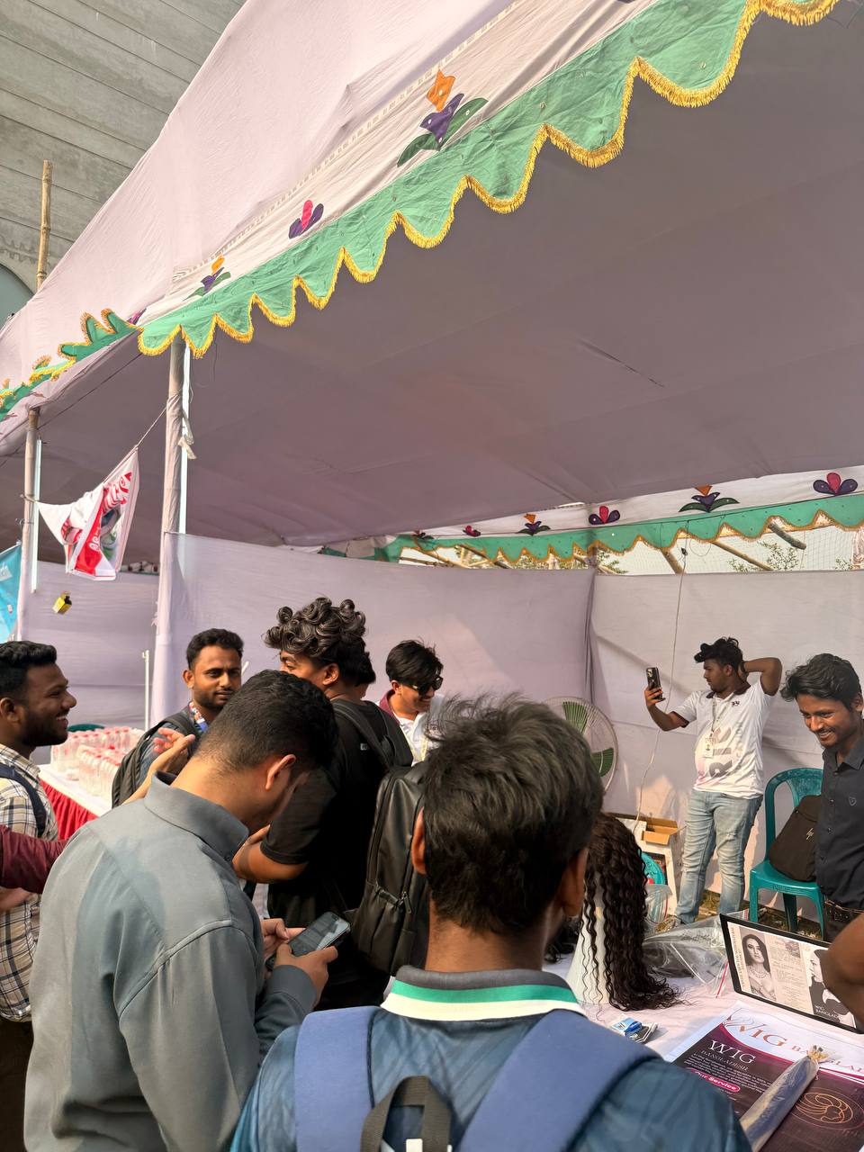 Busy Wig Bangladesh booth with university visitors