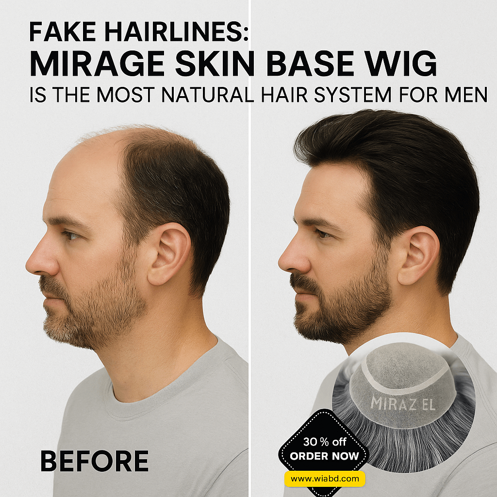 Say Goodbye to Fake Hairlines: Why the Mirage Skin Base Wig is the Most Natural Hair System for Men