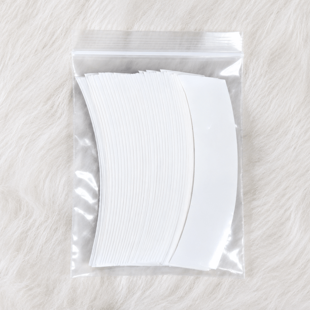 36pcs white ultra hold tape for wigs in a clear zip bag, perfect lace front tape for wigs.