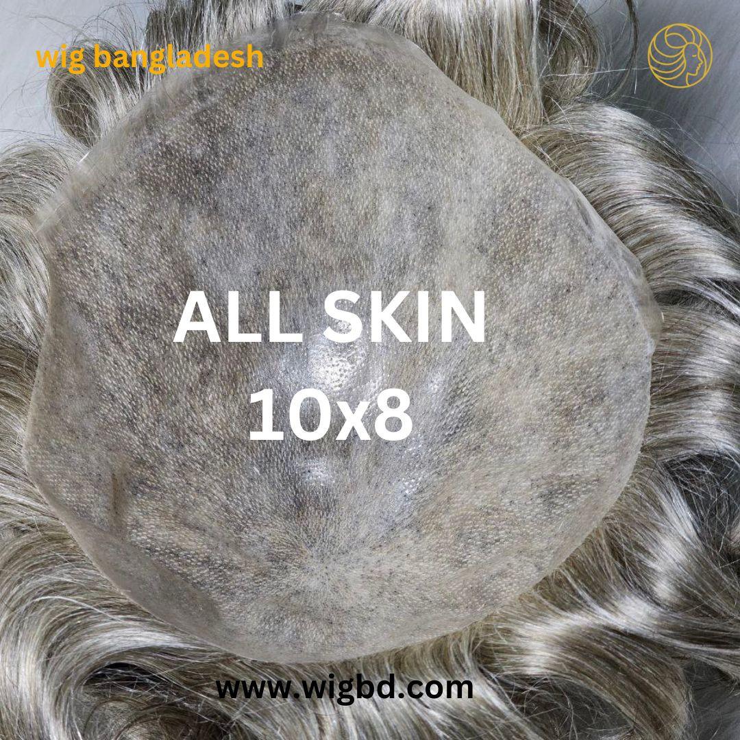 Micro skin base men's hair wig with realistic scalp look and natural hairline