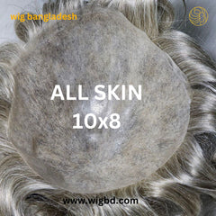 Micro skin base men's hair wig with realistic scalp look and natural hairline
