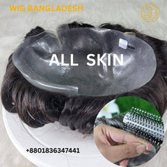 Men’s frontal lace wig with realistic scalp look
