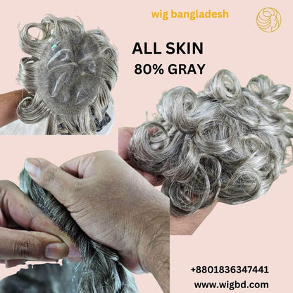 Men’s frontal lace wig with realistic scalp look