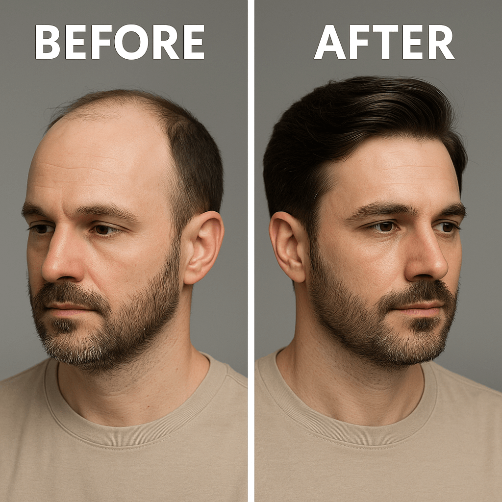 wig after before