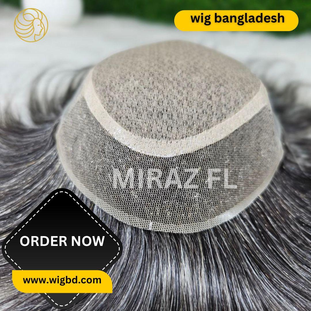 Men’s frontal lace wig with realistic scalp look