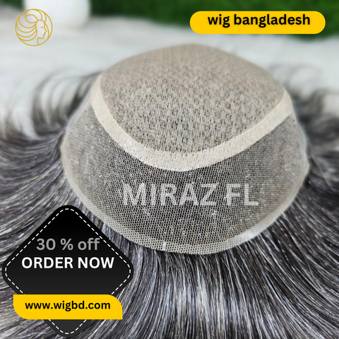 Men’s frontal lace wig with realistic scalp look