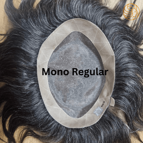 Mono net men’s wig with realistic scalp appearance and breathable construction