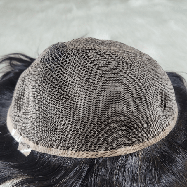 Lightweight and durable full lace men’s wig with natural density and styling flexibility