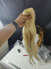 Soft body wave human hair bundle set with natural shine