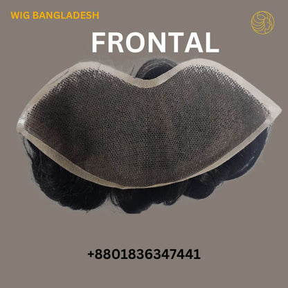 Men’s frontal lace wig with realistic scalp look