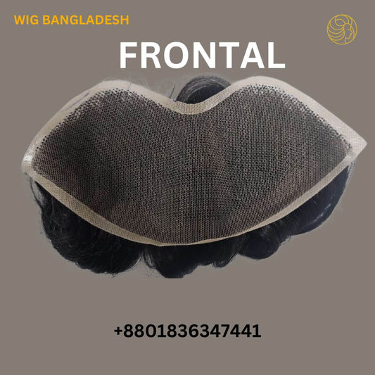 Men’s frontal lace wig with realistic scalp look