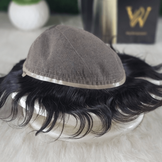 Men’s full lace wig offering full-head coverage and breathable design for daily wear