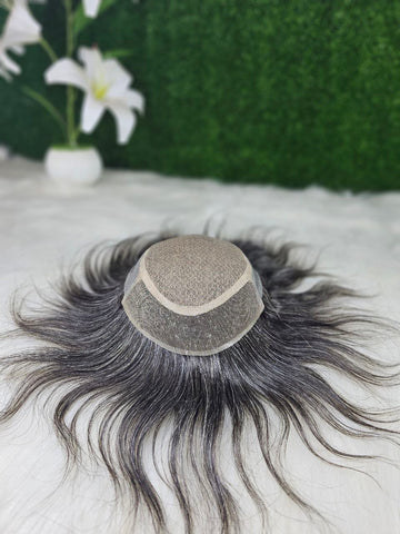 Front view of Miraz Model Men’s Wig with natural hairline