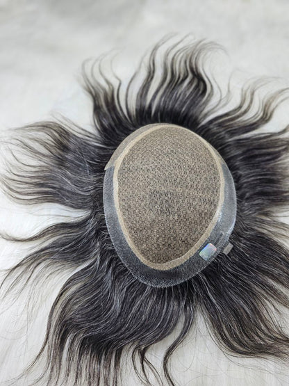 DOUBLE LAYER MIRAGE ORIGINAL 100% REMY HUMAN HAIR PATCH MEN TOUPEE, FEEL NATURAL HAIR LINE Retail