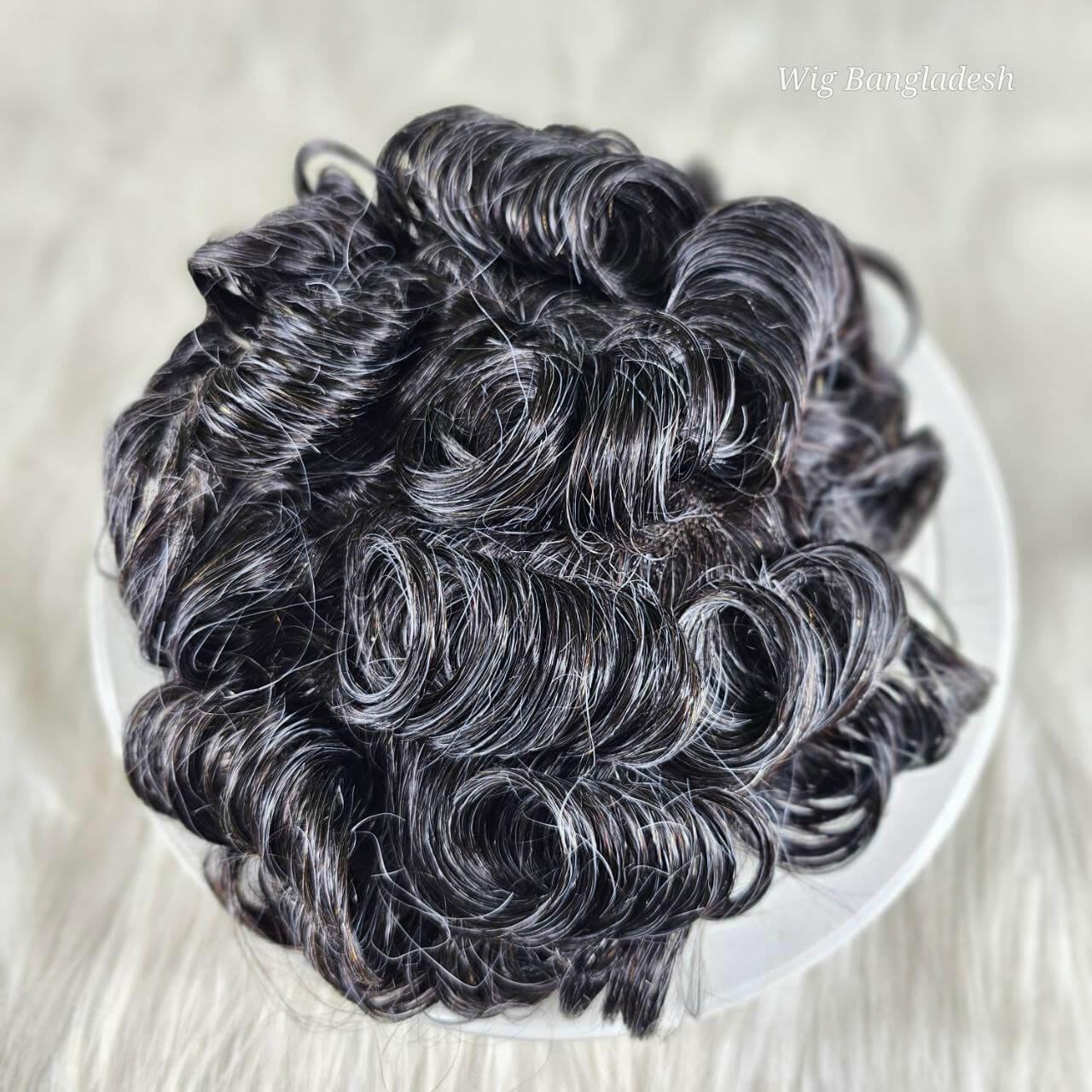 Men’s frontal lace wig with realistic scalp look