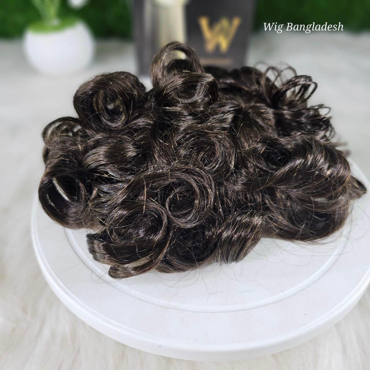 Men’s frontal lace wig with realistic scalp look