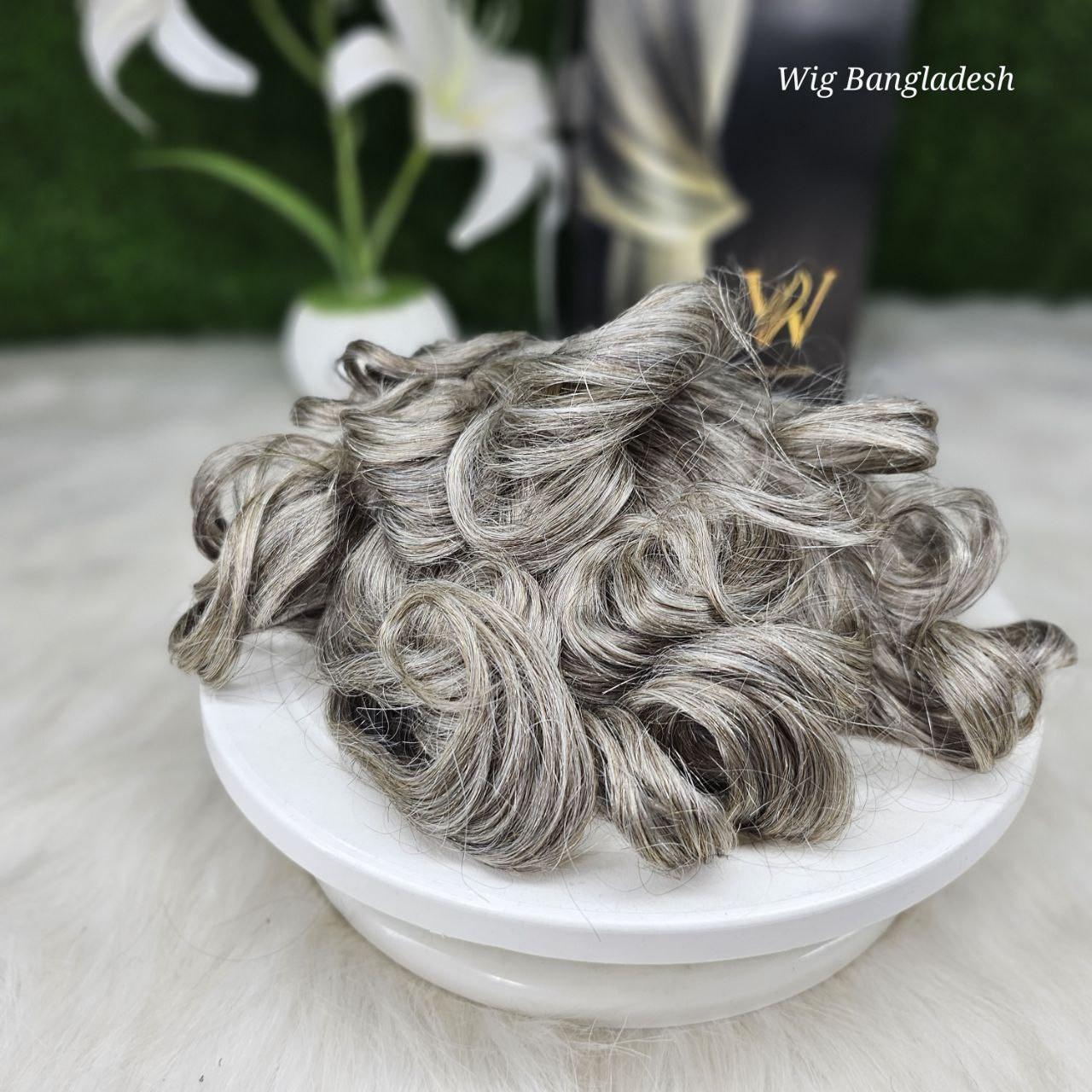 Micro skin base men's hair wig with realistic scalp look and natural hairline
