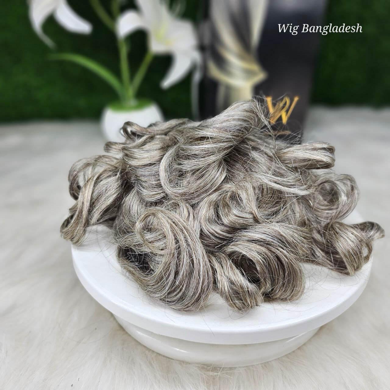 Men’s frontal lace wig with realistic scalp look