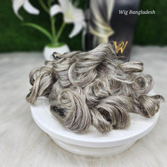 Men’s frontal lace wig with realistic scalp look