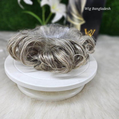 Men’s frontal lace wig with realistic scalp look