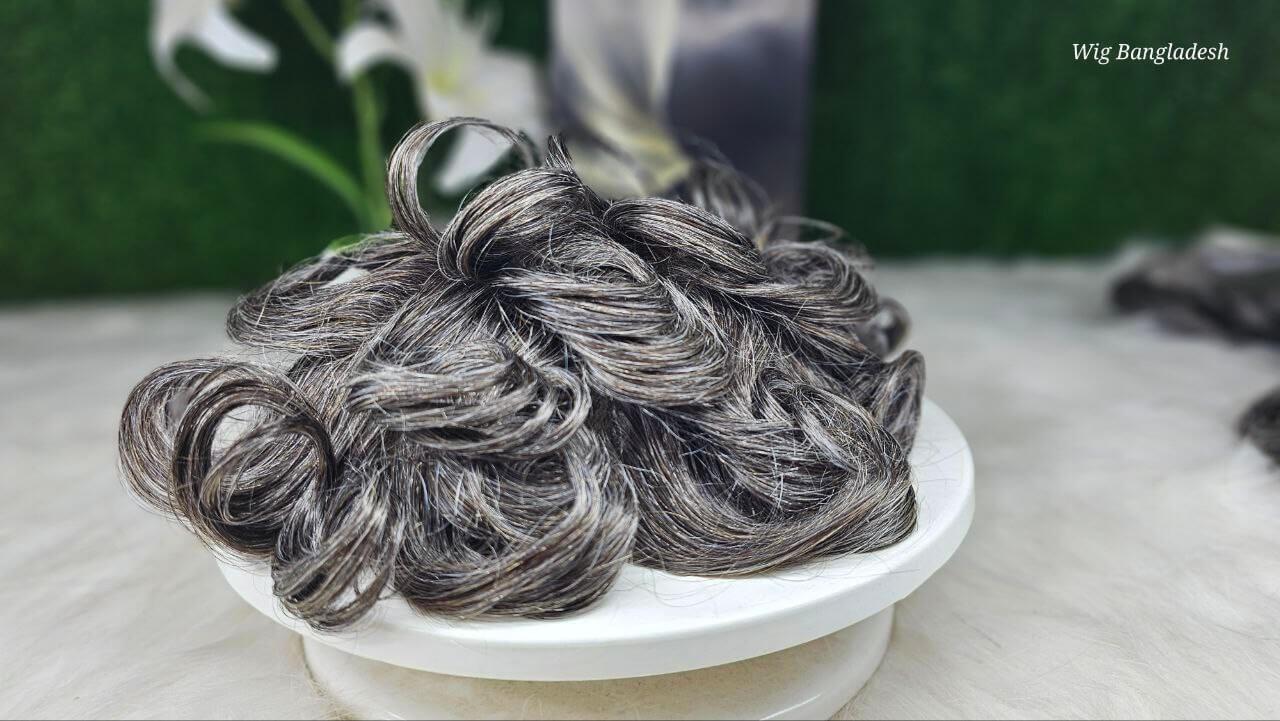 Men’s frontal lace wig with realistic scalp look