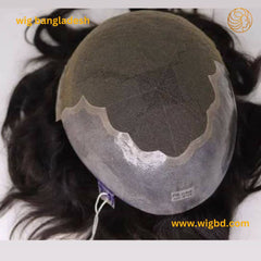 Men’s frontal lace wig with realistic scalp look