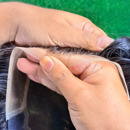 Q10 Men’s Wig – Natural Hairline & 100% Human Hair