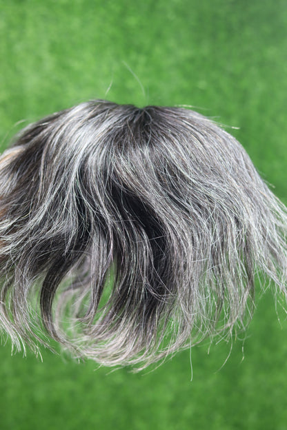 BMW Male Hair Prosthesis Toupee Men Mono& Soft PU Breathable Men Wigs