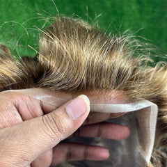 View details for Men‘s Toupee Wigs Natural Human Hair Pieces Full Skin System Biolace Micro skin Capillary Prosthesis Men‘s Toupee Wigs Natural Human Hair Pieces Full Skin System Biolace Micro skin Capillary Prosthesis