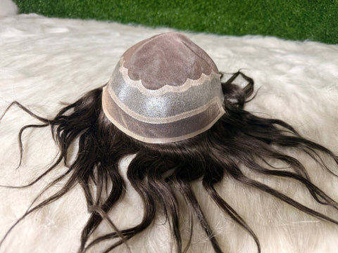 MOQ 15 Pieces باروكة رجالية دانتيل أمامي من شعر طبيعي 100٪ – موديل BMW للبيع بالجملة