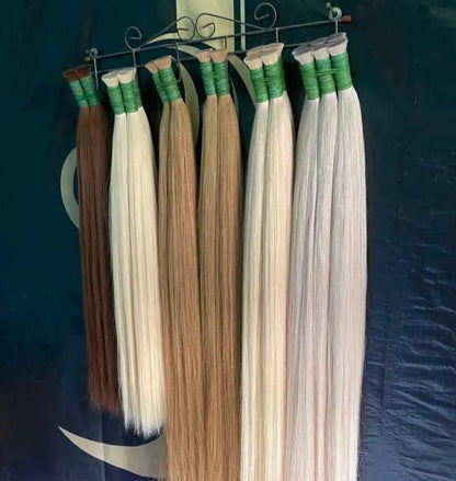 Natural Color Raw Remy Human Hair Bulk from Bangladesh | Double Drawn Unwefted Hair for Braiding, Weft, Bundles & Extensions
