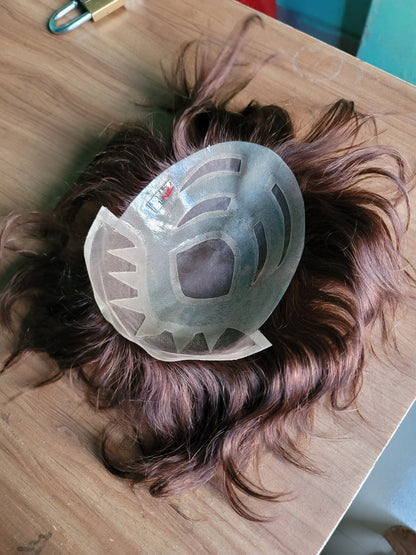 Apollo Zigzag Mono Hair System | Breathable Monofilament Toupee with PU Perimeter