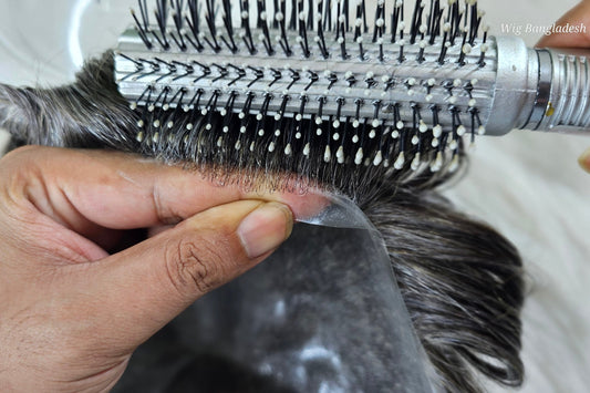 Men‘s Toupee Wigs Natural Human Hair Pieces Full Skin System Micro skin Capillary Prosthesis