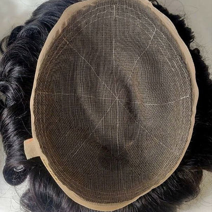 Toupee For Men Human Hair Men Wigs Hairstyles Men Wave Swiss Full Lace Toupee