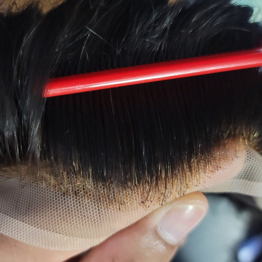 Apollo Zigzag Mono Hair System | Breathable Monofilament Toupee with PU Perimeter