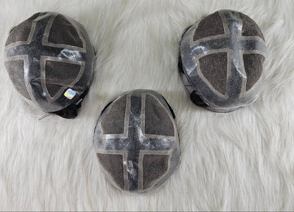 showcase of 3 wigs top view X-Top Hair patch System provides a realistic hairline, natural movement, and versatile styling options.