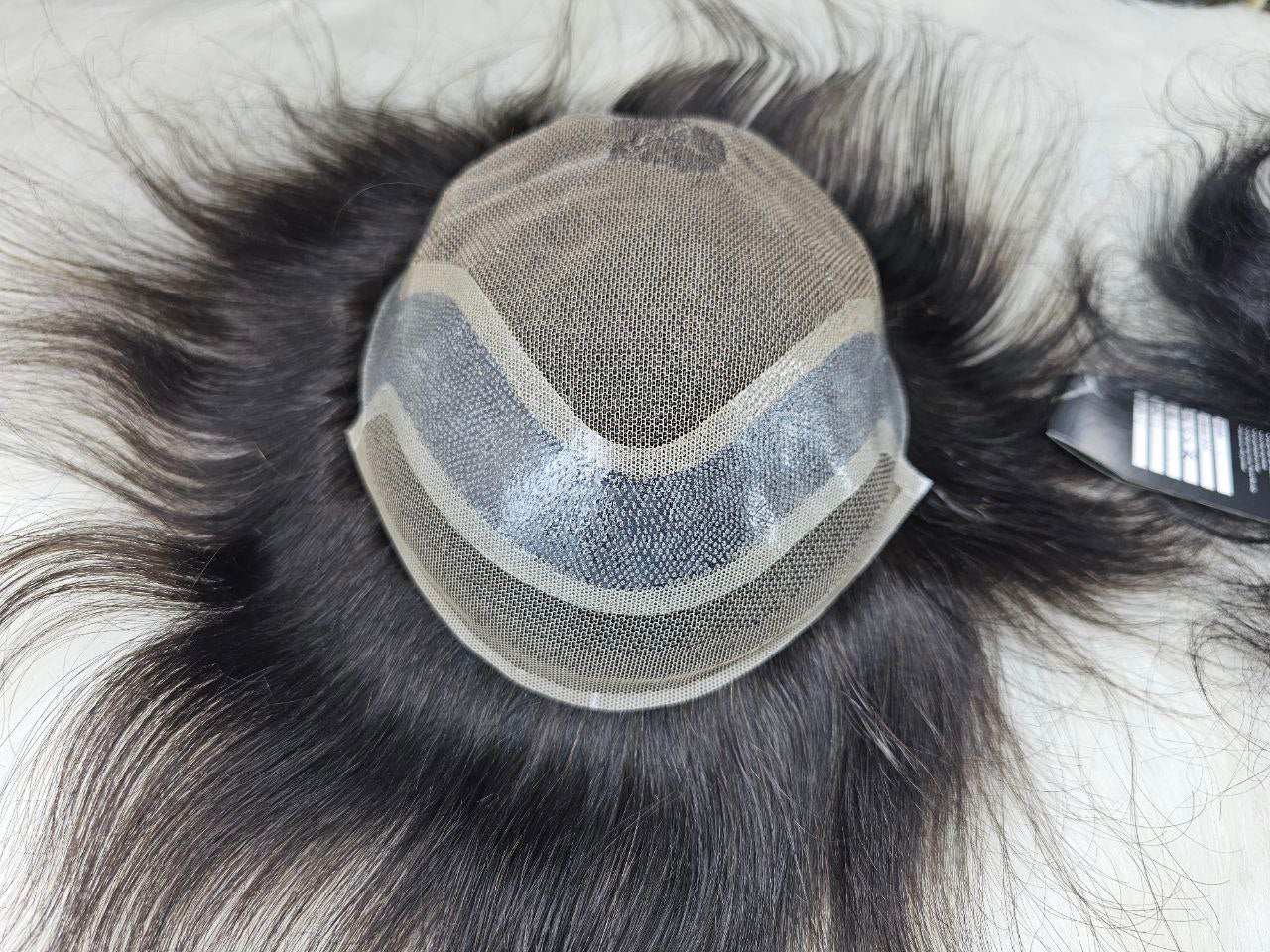Hollywood Toupee Men Wig Breathable Wigs For Men 100% Natural Human Hair Male Hair Prosthesis Exhaust Systems
