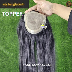 Women’s hair topper for hair loss coverage with front bangs