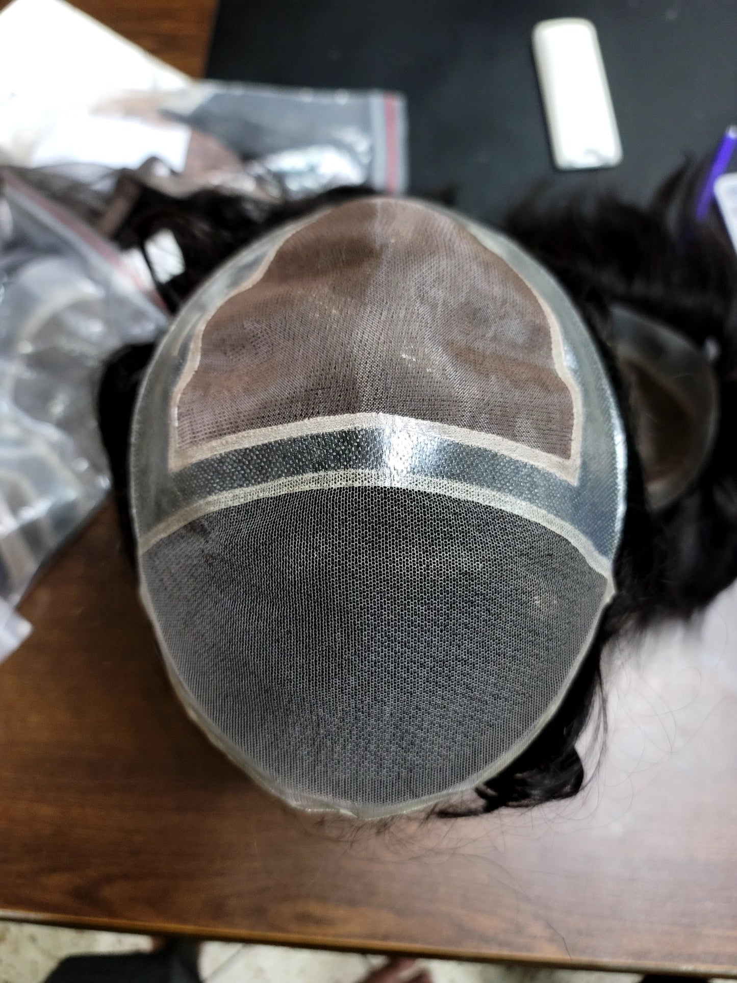 Front view of the SP Mono Hair System by Wig Bangladesh with a natural hairline.
