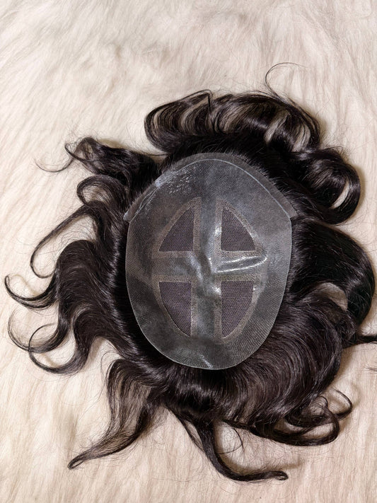 Front view of the X-Top Hair System by Wig Bangladesh with a natural human hairline.