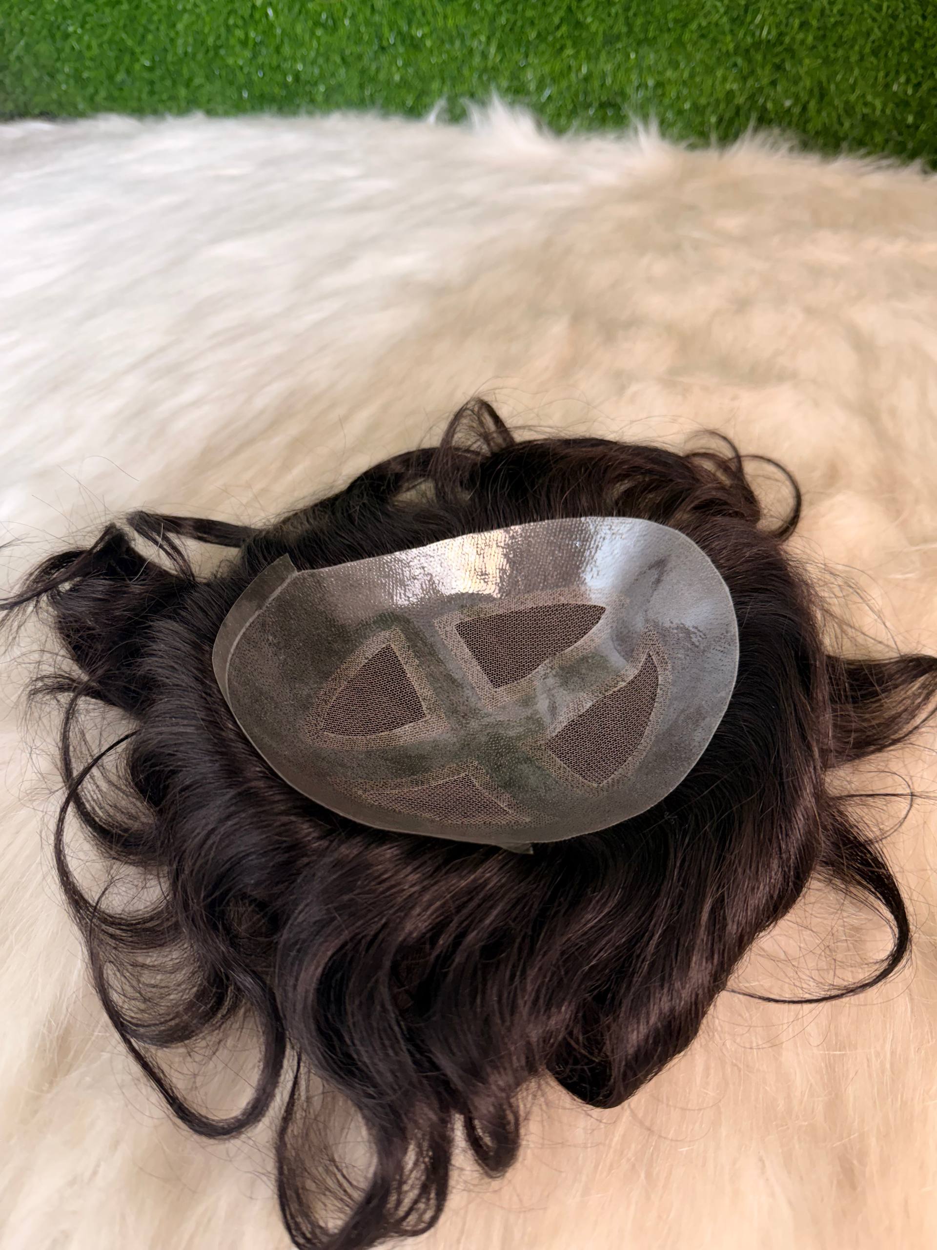 Base construction of the X-Top Hair System with mono top and PU perimeter by Wig Bangladesh.