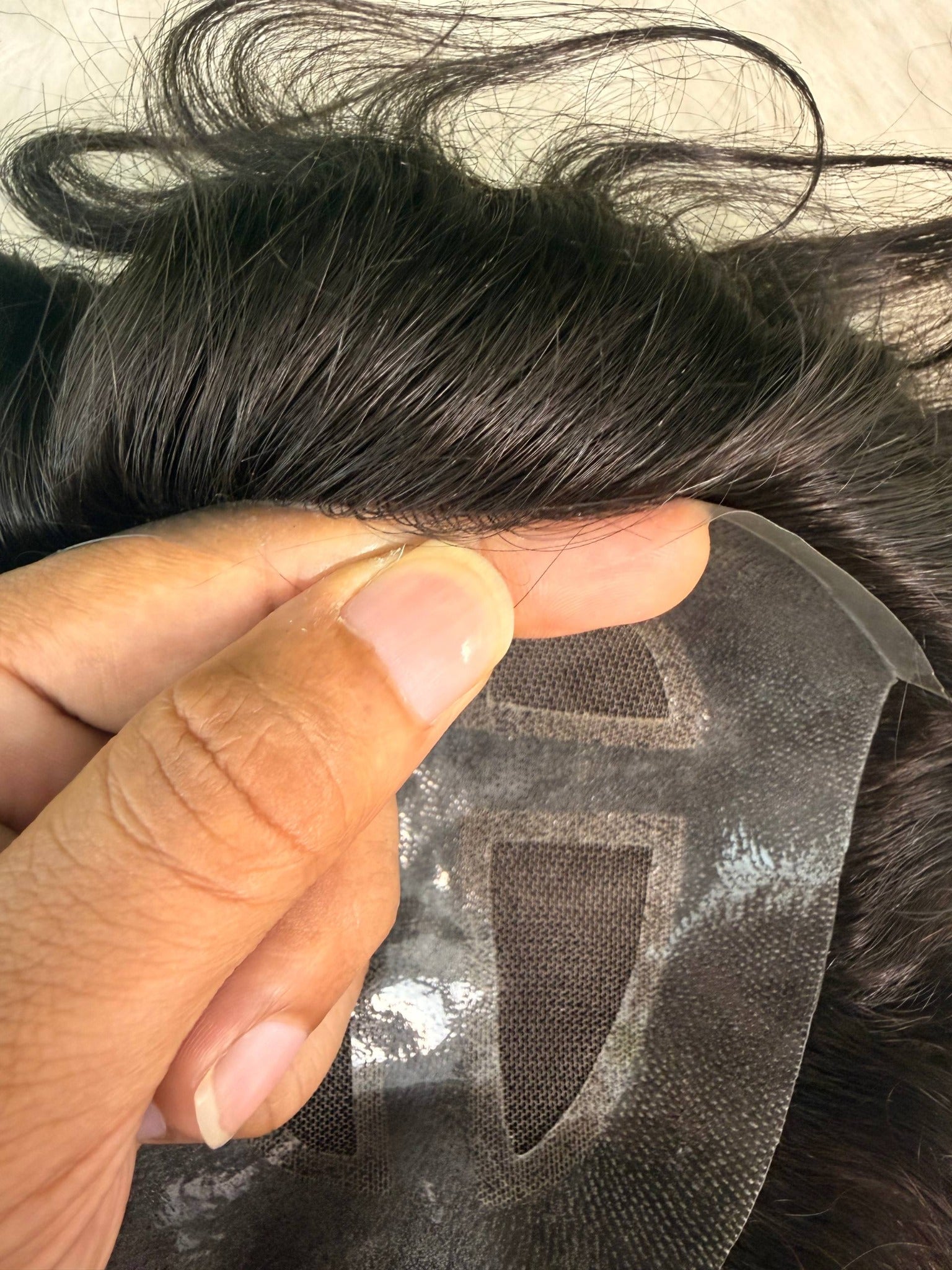 HD lace hair system construction and hairline